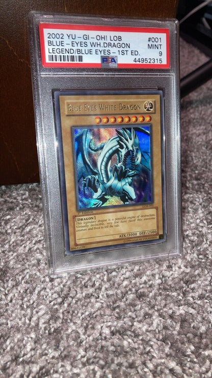 Yu-Gi-Oh! Blue Eyes White Dragon LOB-001 1st Edition PSA 9